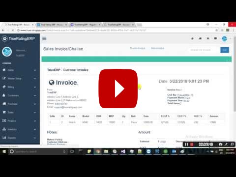 Invoicing - TrueRating Invoice